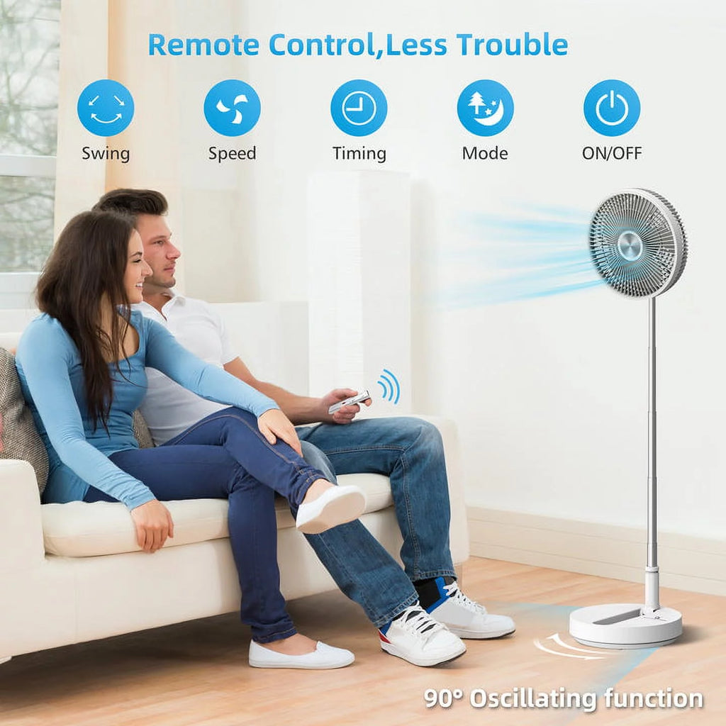 Foldable Portable Adjustable Oscillating Standing Fan P473396