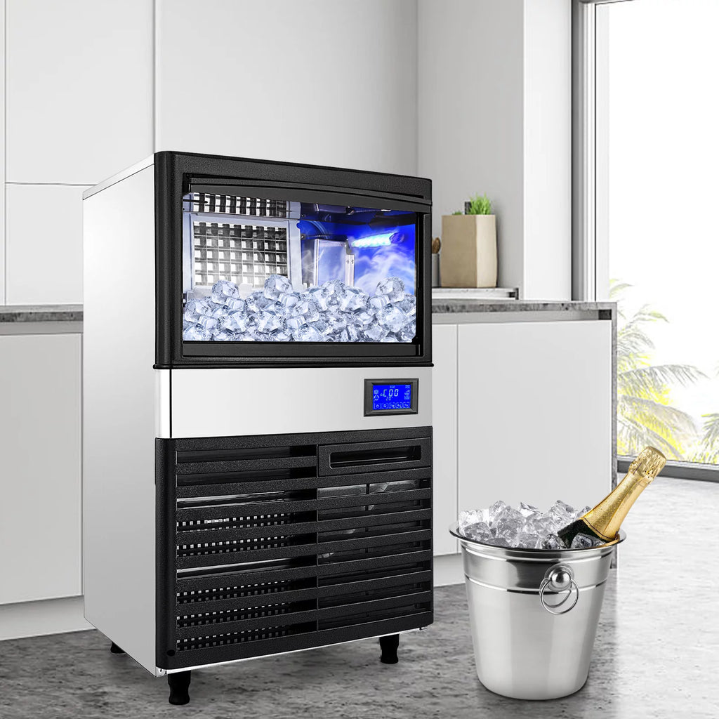 Commercial Ice Maker 155lbs/24h with 44lbs Bin Stainless Steel Z73640
