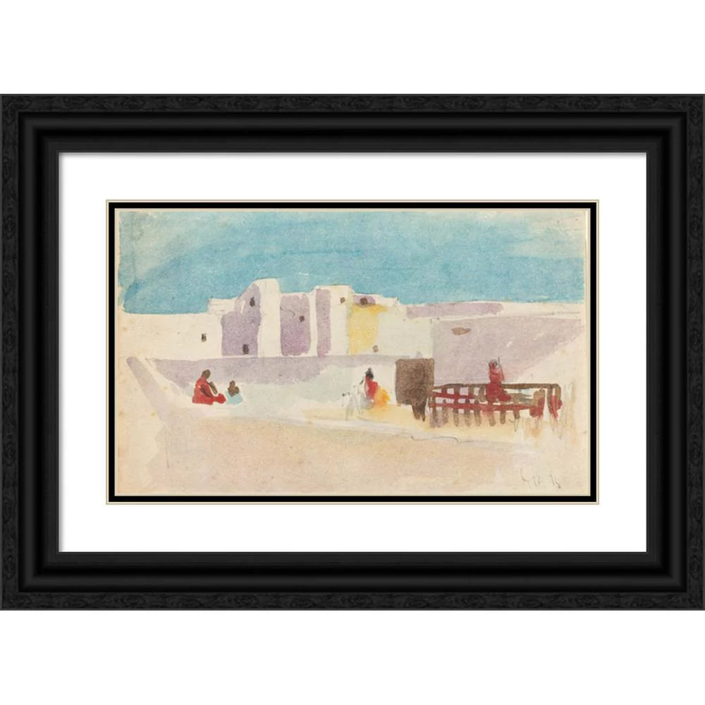 Black Ornate Wood Framed Museum Art Print T2346