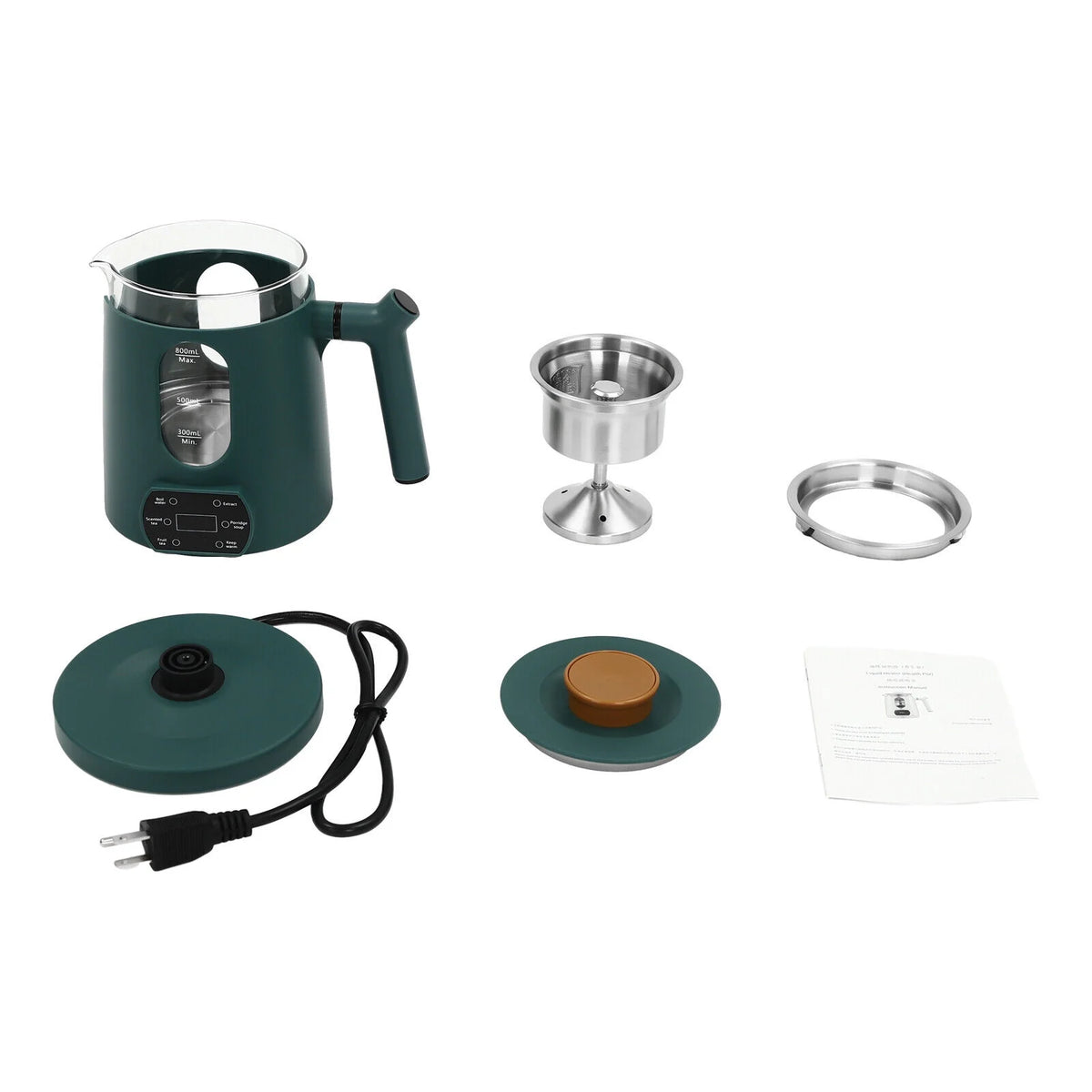 Stainless Steel Electric Water Kettle 600W Green Z9901