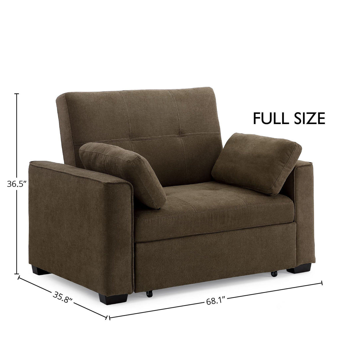Cappuccino Chenille Sleeper Sofa N13691