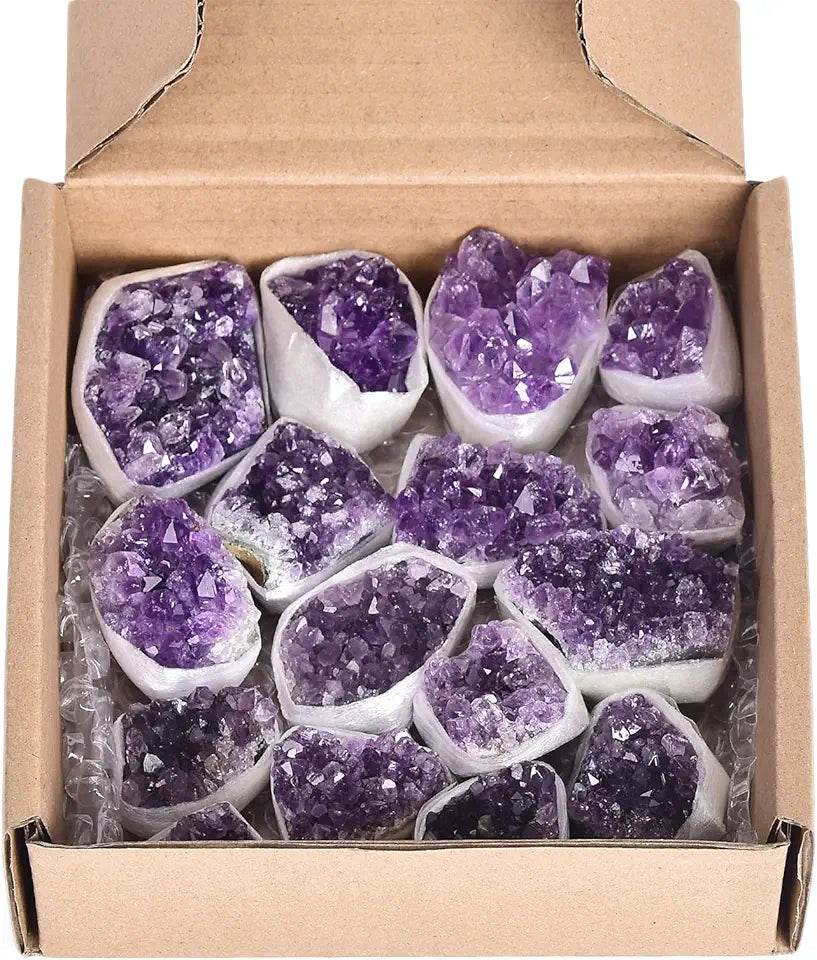1LB Natural Amethyst Crystal Stones J967