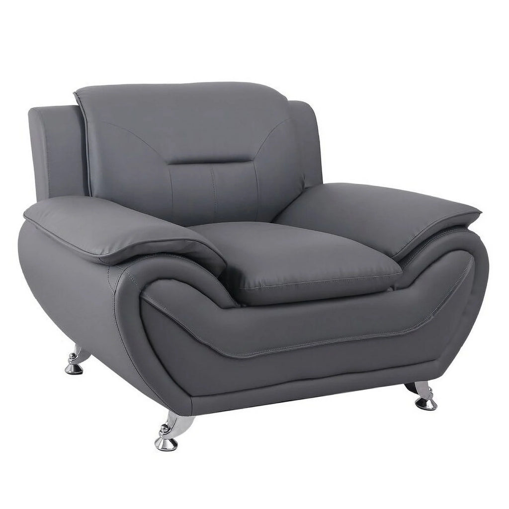 Red Faux Leather Upholstered Club Chair T47744