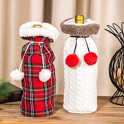 Christmas Wine Bottle Covers Polyester 2 Pack G139370
