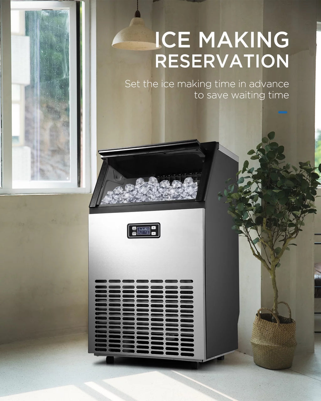 Stainless Steel Under Counter Freestanding Commercial Ice Maker Machine M821543