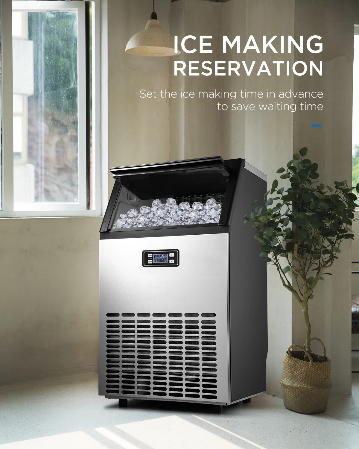 Stainless Steel Under Counter Freestanding Commercial Ice Maker Machine M821543