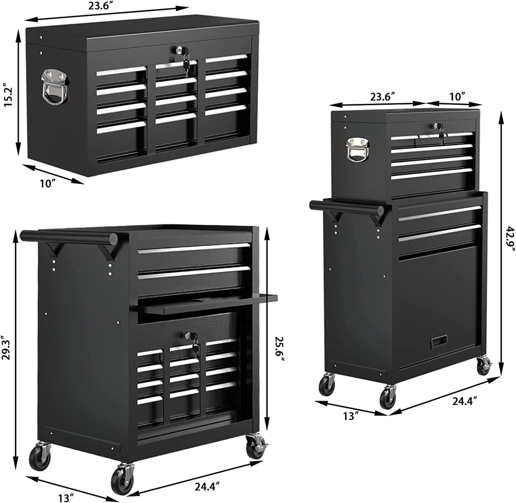 8 Drawer Rolling Tool Chest with Lockable Drawers R441280