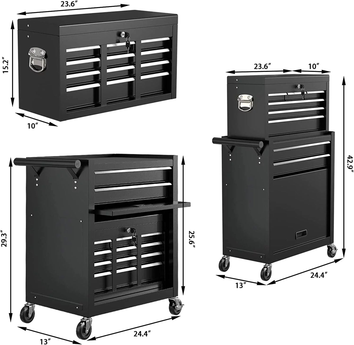 8 Drawer Rolling Tool Chest with Lockable Drawers R441280