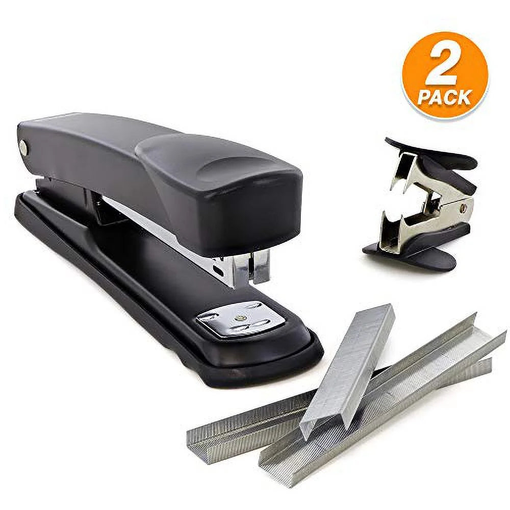 Metal Full Strip Stapler with Staples Remover 20 Sheet Capacity Set of 2 Z327422