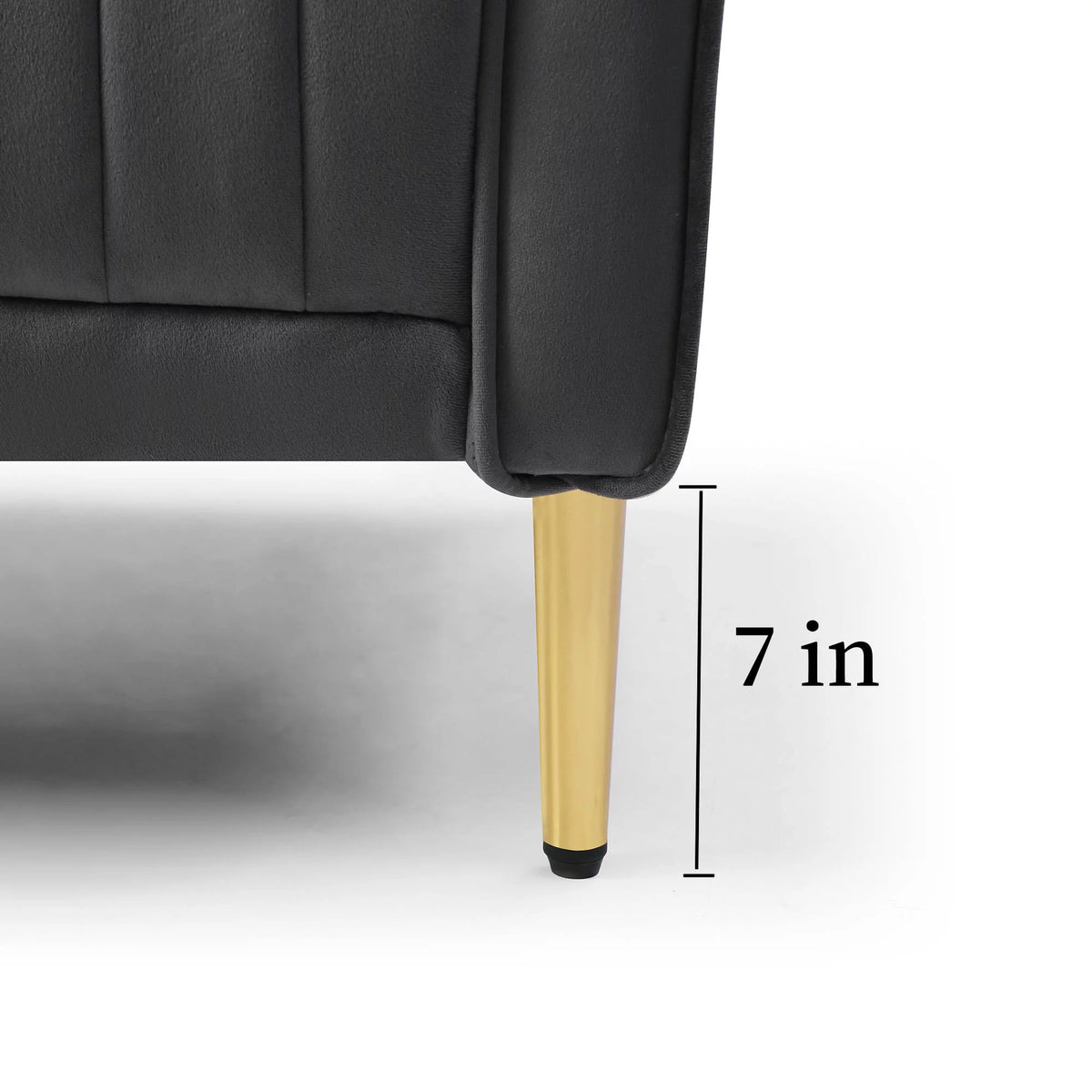 Black Velvet Loveseat I62855