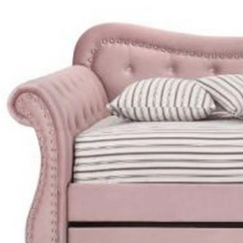 Pink Button Tufted Daybed Q912