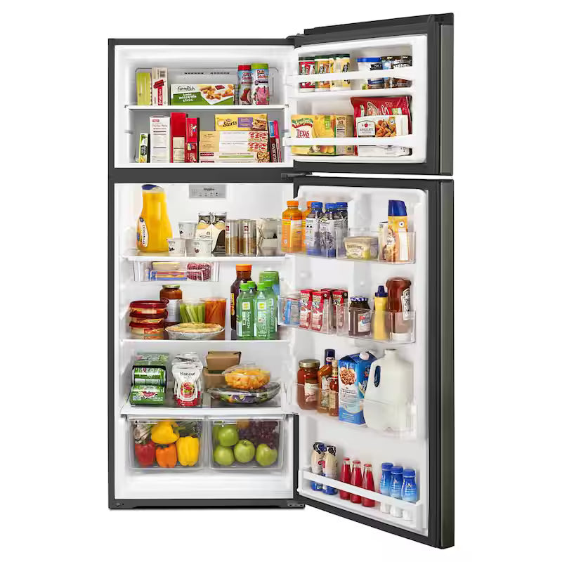 17.6 cu. ft. Black Stainless Top Freezer Refrigerator D6822