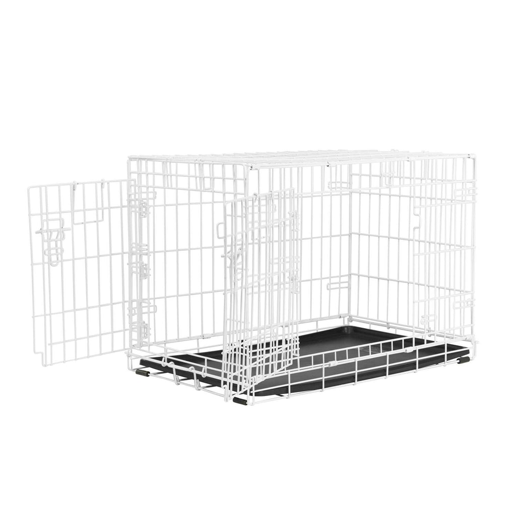 White 2-Door Dog Crate T100