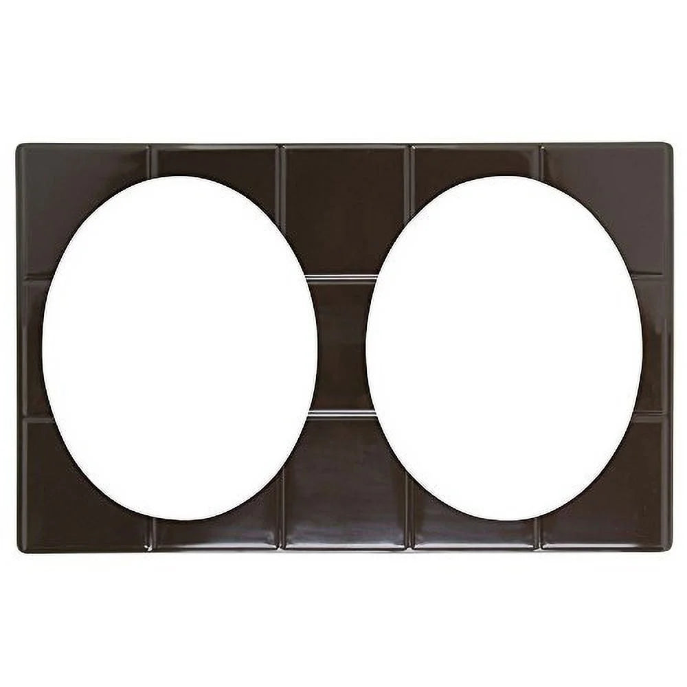 Brown Melamine Tile With Oval Baker Cut-Outs H523
