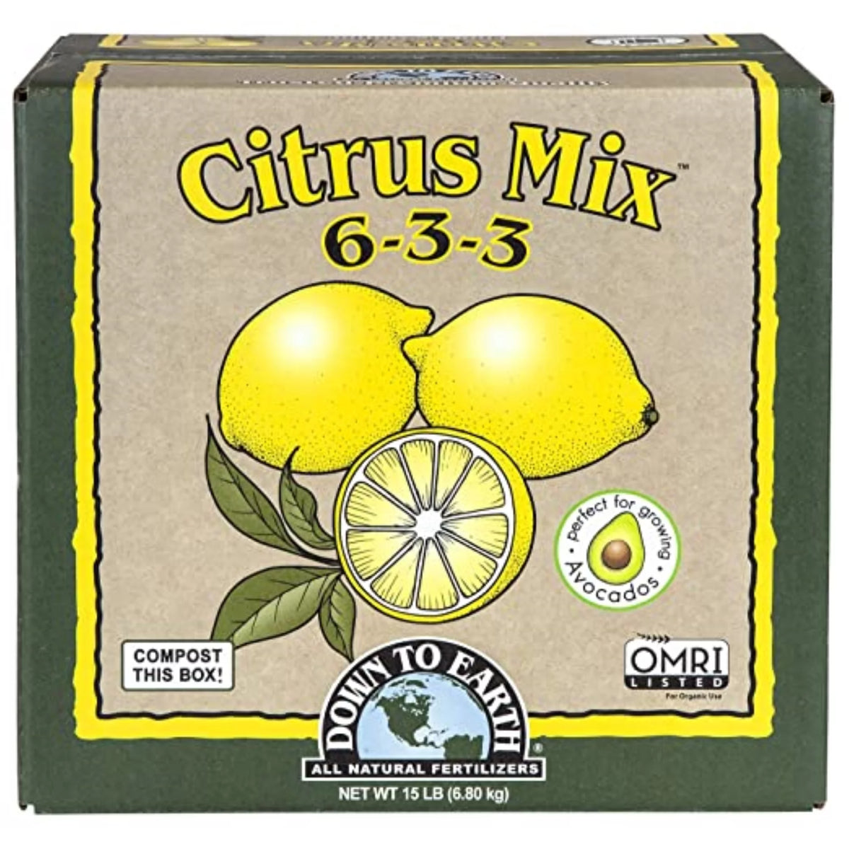 Organic Citrus Fertilizer Mix 6-3-3, 15 lbs. Q7973