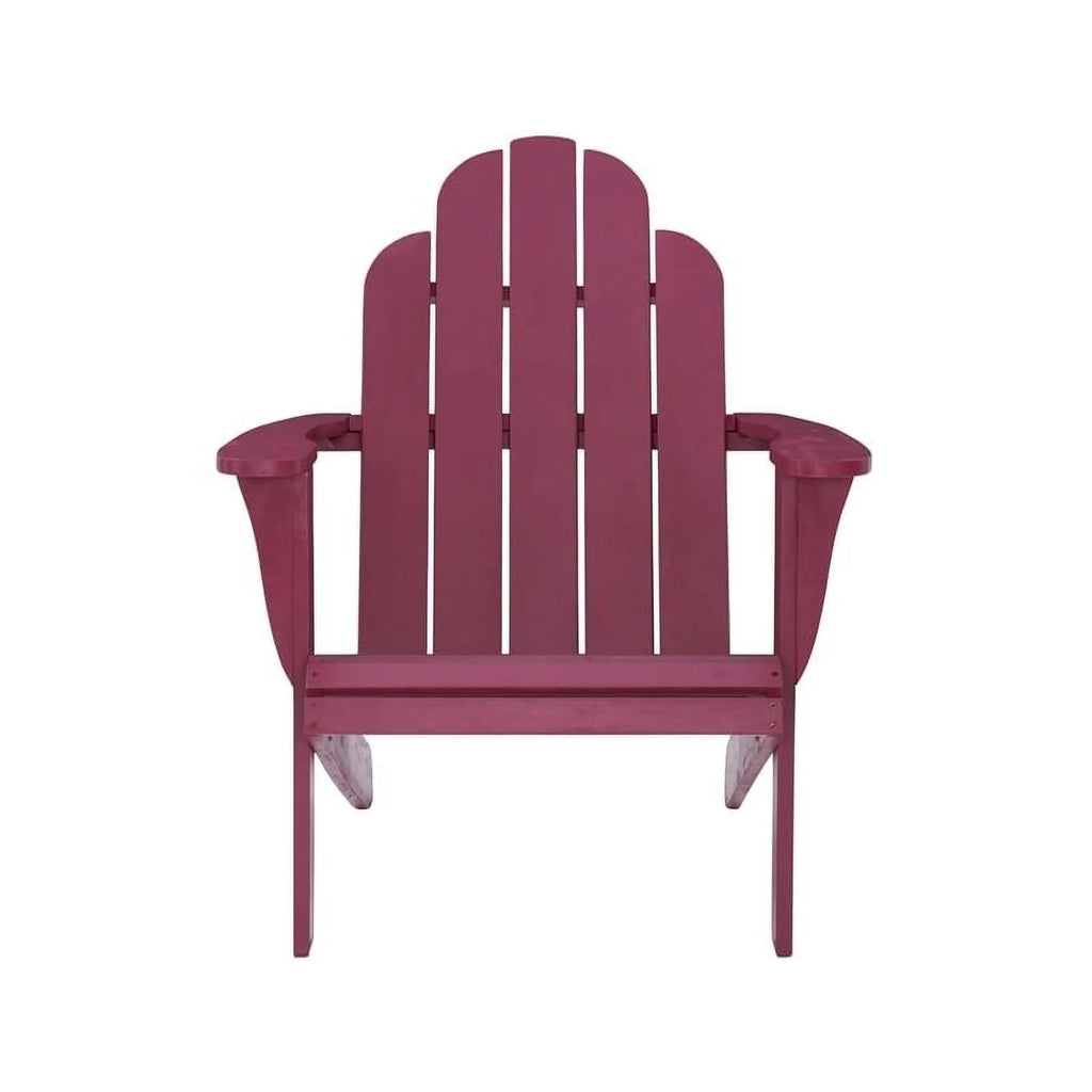 Red Wood Outdoor Chair with Arm Rests W385107