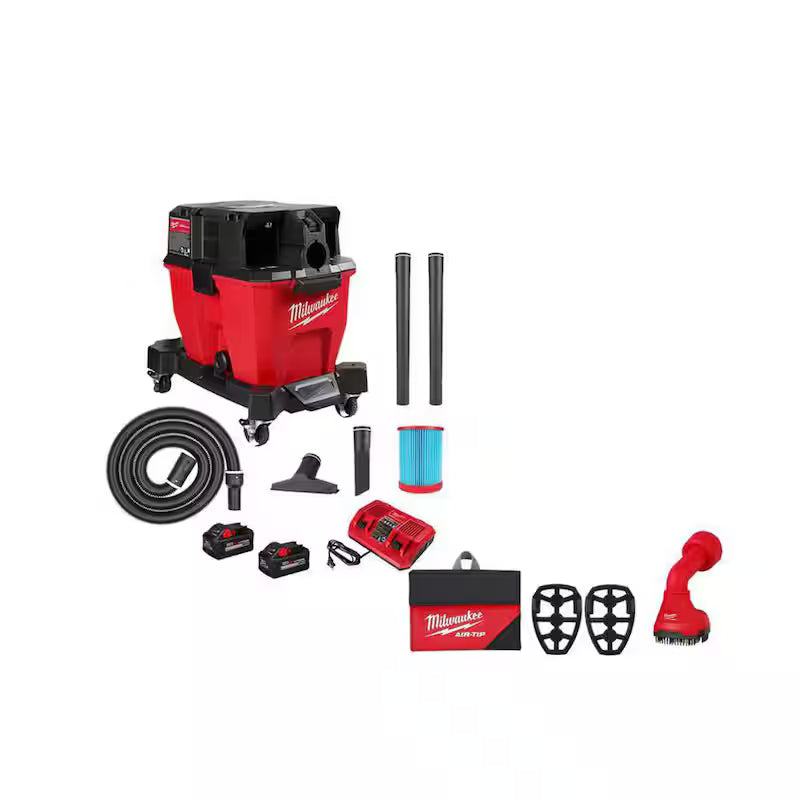 9 Gal. Cordless Wet/Dry Shop Vacuum Kit with Swiveling Palm Brush Tool U3185