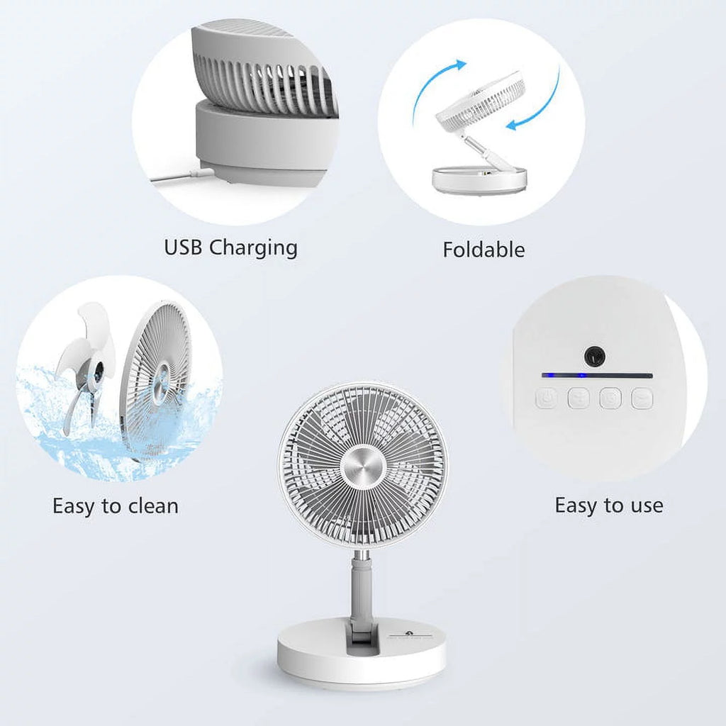 Foldable Portable Adjustable Oscillating Standing Fan P473396