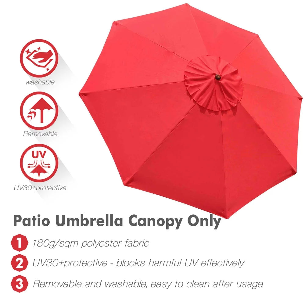 10Ft 8 Rib Umbrella Replacement Canopy V712570
