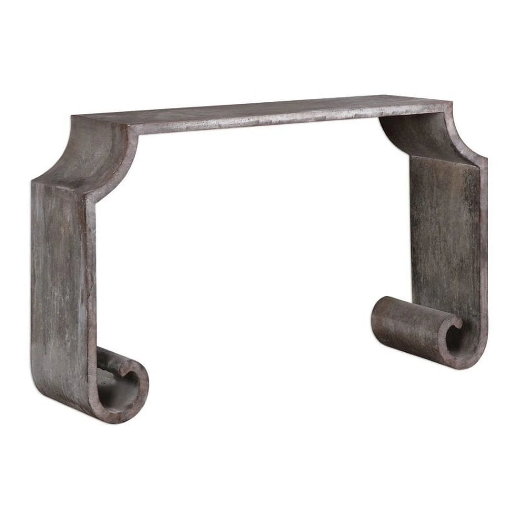Contemporary Console Table in Stone Gray G7512